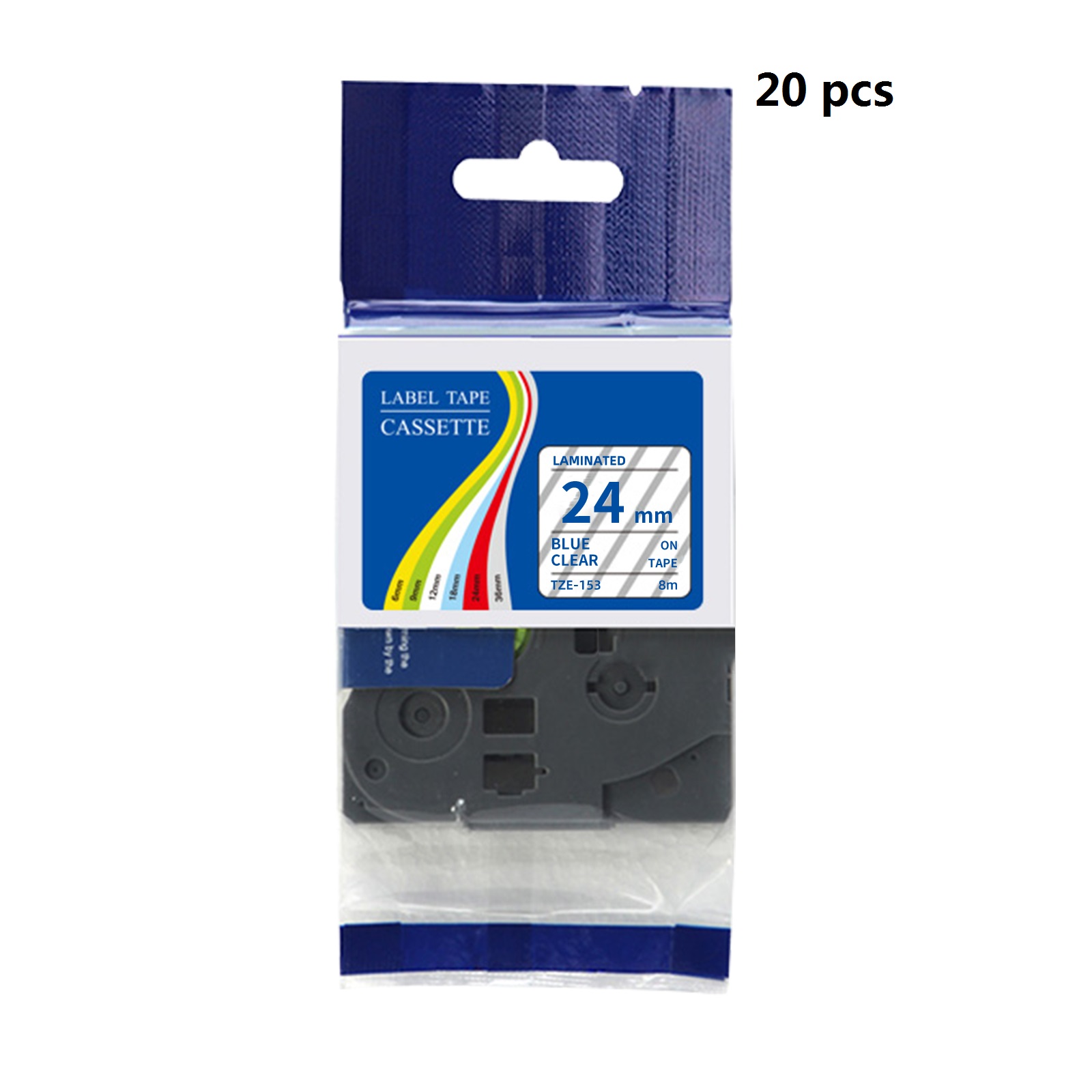 Label Printer Tape - 20 pcs pack Compatible Brother TZe
