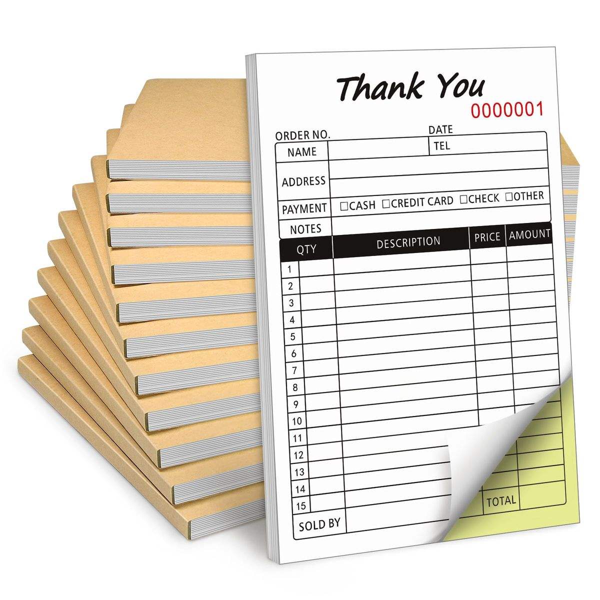 Carbon Copy Book - Thank You Receipt Book 2 Part