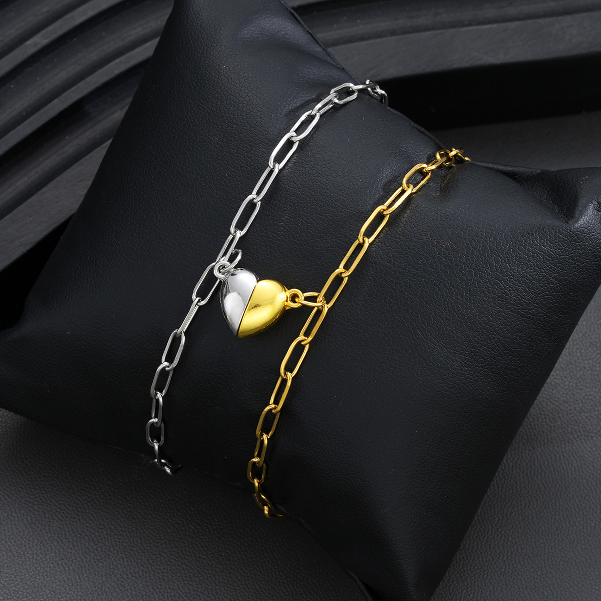 Magnetic Heart Couple Bracelet - Paperclip Magnetic Set 评论和价格