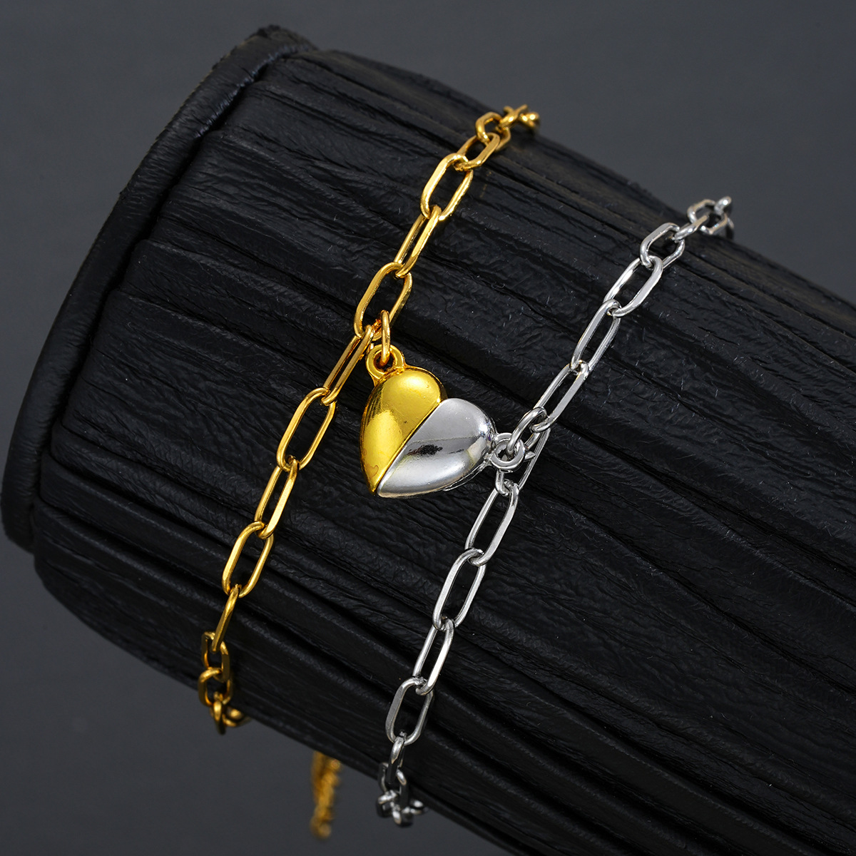 Magnetic Heart Couple Bracelet - Paperclip Magnetic Set 评论和价格