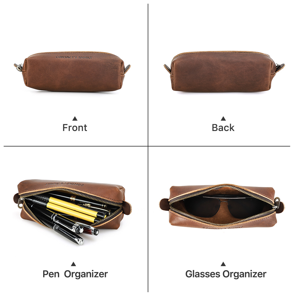 Retro Leather Pencil Case High - Stationery Supplies Business 评论和价格