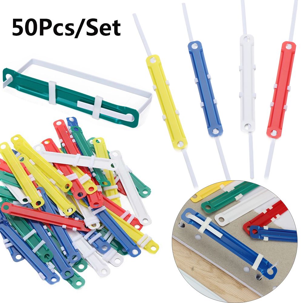 50 PCs/Set File Paper Fastener - Binder Clip Assorted 评论和价格