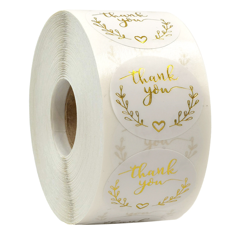 100-500pcs Gold Thank You Stic - Stationery Supplies Business 评论和价格