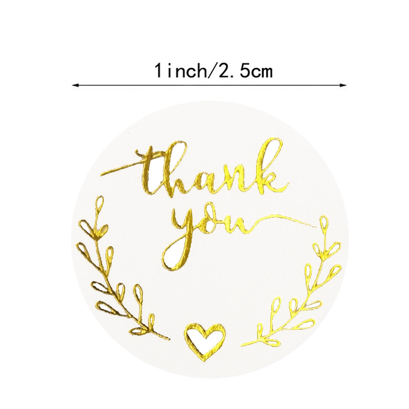 100-500pcs Gold Thank You Stic - Stationery Supplies Business 评论和价格
