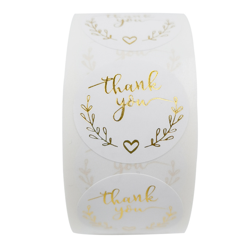 100-500pcs Gold Thank You Stic - Stationery Supplies Business 评论和价格