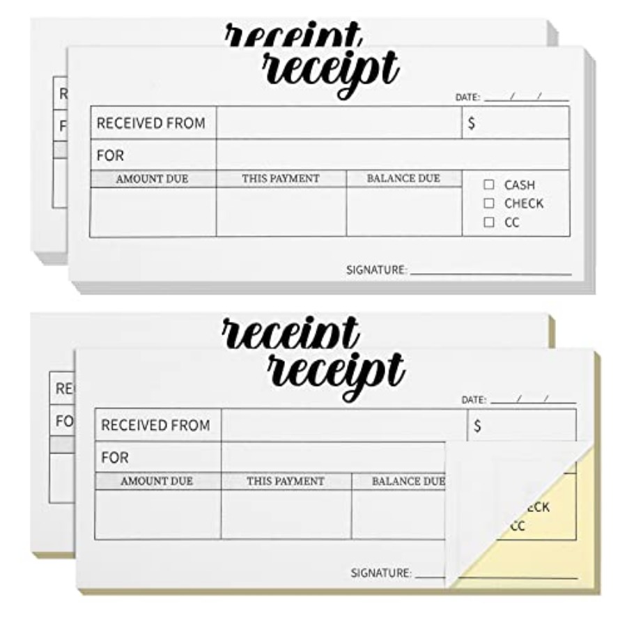 4 Pieces Receipt Books Carbonl - Carbon Copy Book 评论和价格