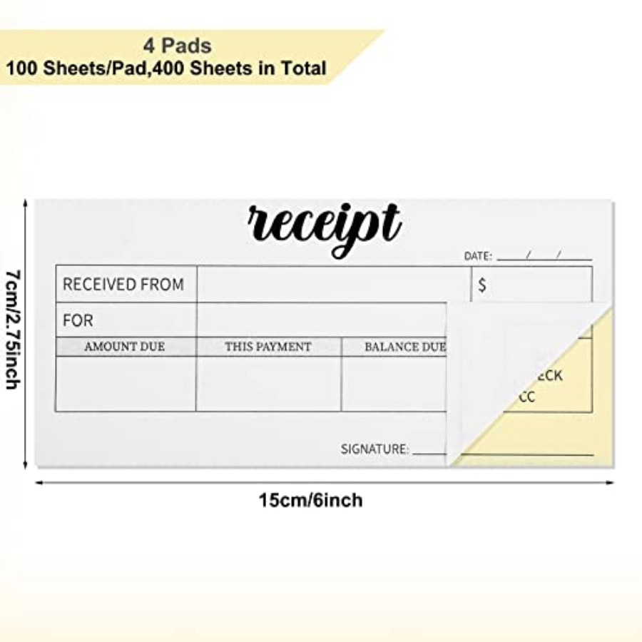 4 Pieces Receipt Books Carbonl - Carbon Copy Book 评论和价格