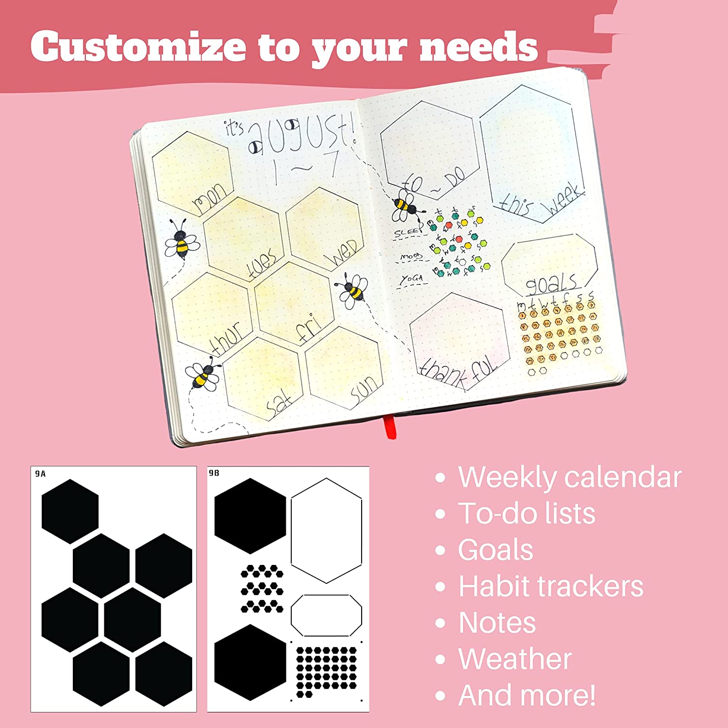 6Pack Reusable Plastic Weekly  - Notebook Dotted A5 评论和价格