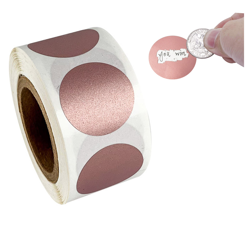 50-300pcs Round Rose Gold Scra - Label Printer Tape 评论和价格