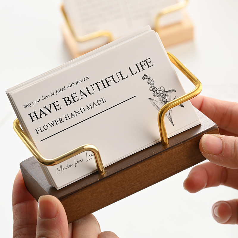 Wooden Business Card Holder Me - Desk Name Plate 评论和价格