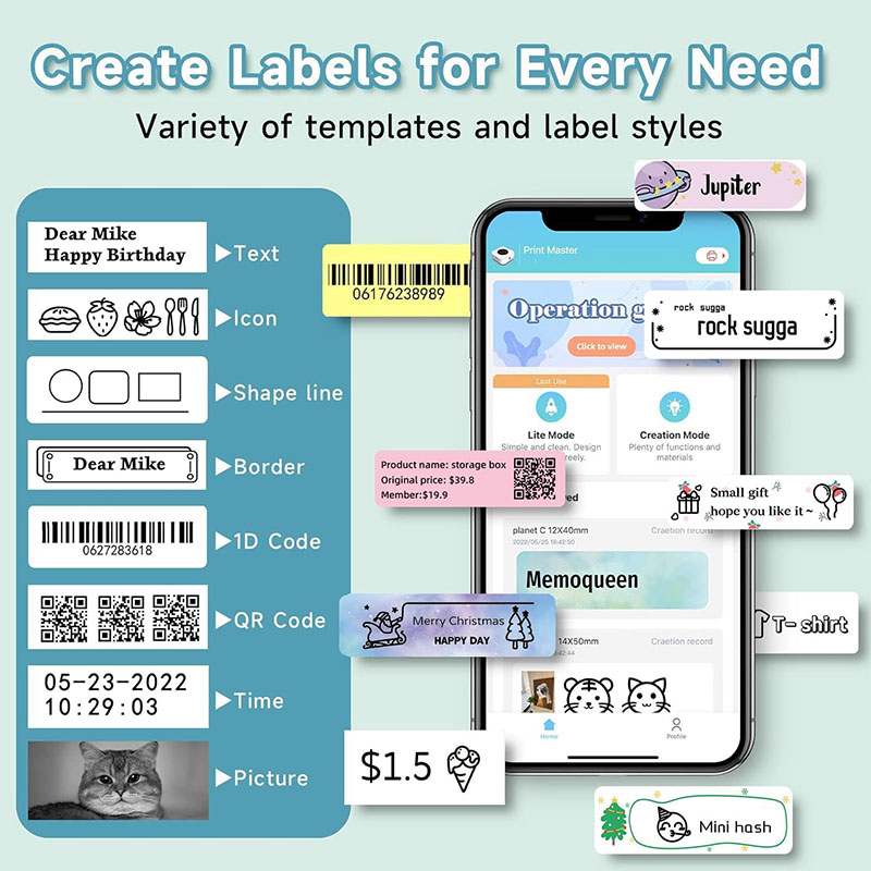 P15 Label Printer Sticker 12*4 - Label Printer Tape 评论和价格