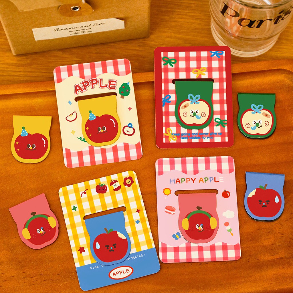 Cute Apple Shaped Magnetic Boo - Paperclip Magnetic Set 评论和价格