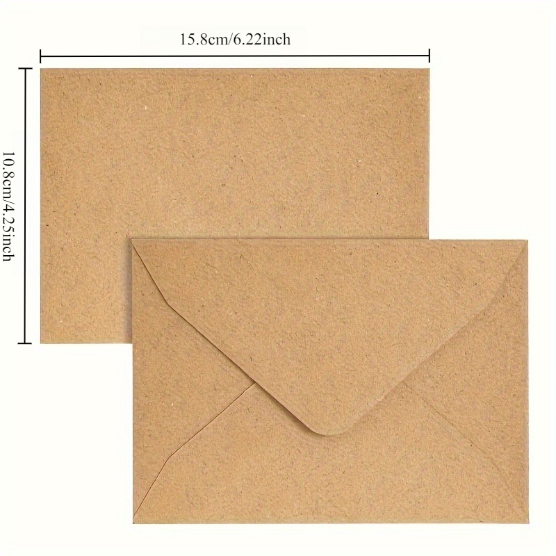 50/100pcs Kraft Paper Envelope - Letter Envelope Kraft 评论和价格