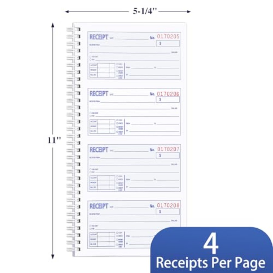 2 Pack Receipt Books with Carb - Carbon Copy Book 评论和价格
