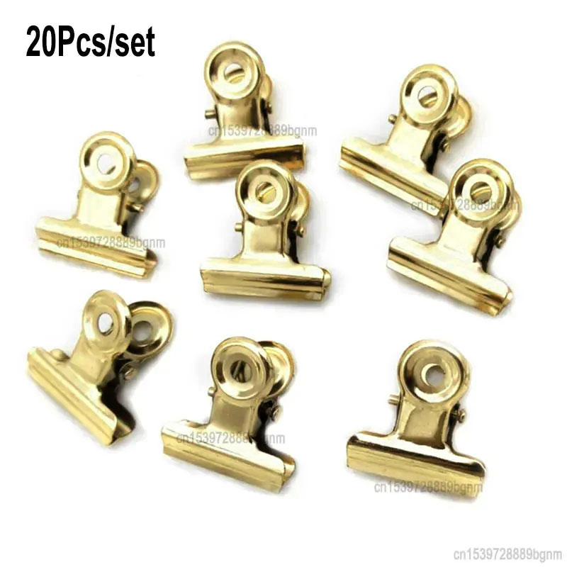 20PCS/Set 21mm*23mm Round Meta - Binder Clip Assorted 评论和价格