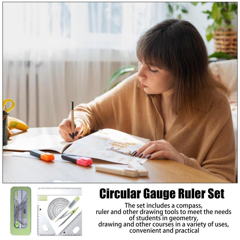 Protractor And Compass Set Mat - Compass Geometry Set 评论和价格