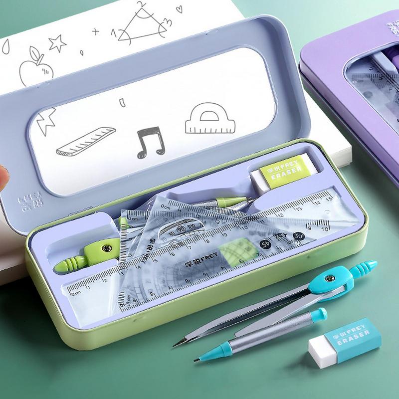 Protractor And Compass Set Mat - Compass Geometry Set 评论和价格