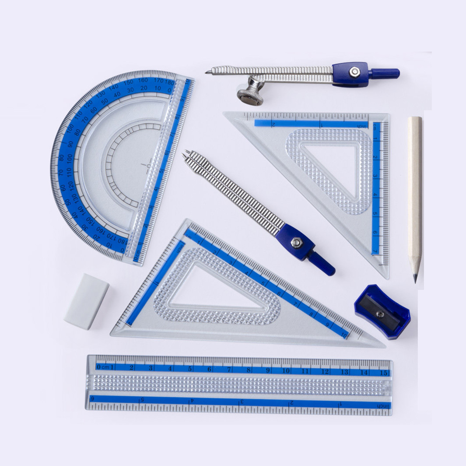 10 PCS Geometry Math Set Shatt - Compass Geometry Set 评论和价格