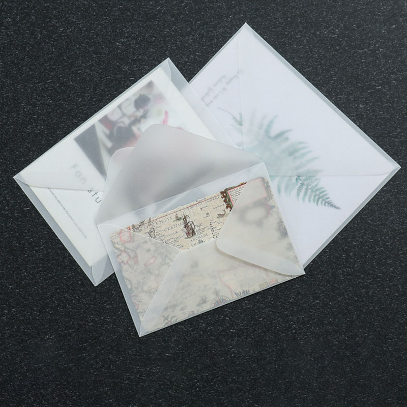 50pcs Translucent Blank Envelo - Letter Envelope Kraft 评论和价格