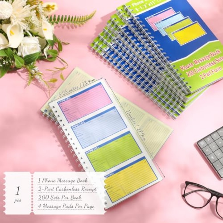 1 Pcs Spiral Bound Phone Messa - Carbon Copy Book 评论和价格