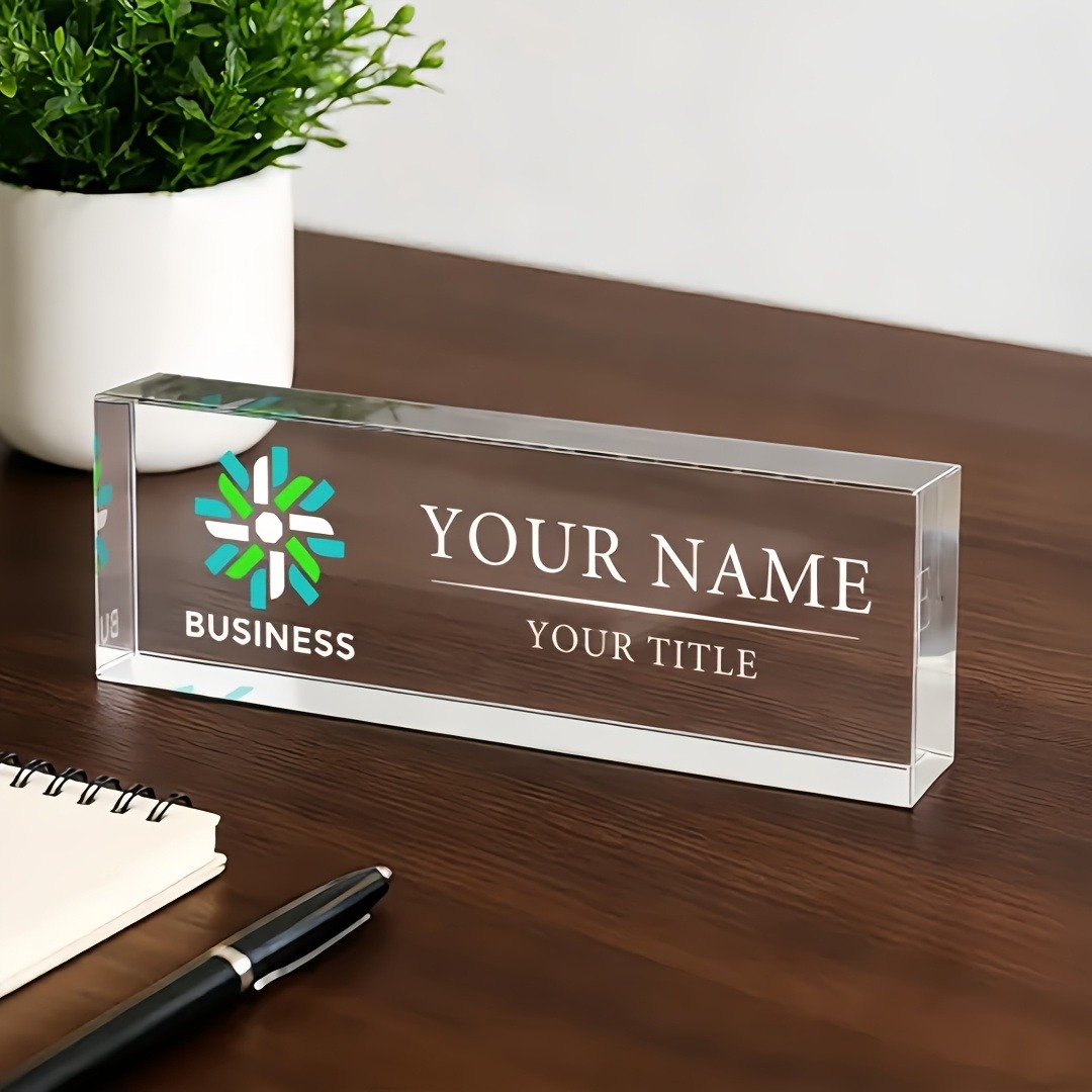 2D Flat Personalized Acrylic D - Desk Name Plate 评论和价格