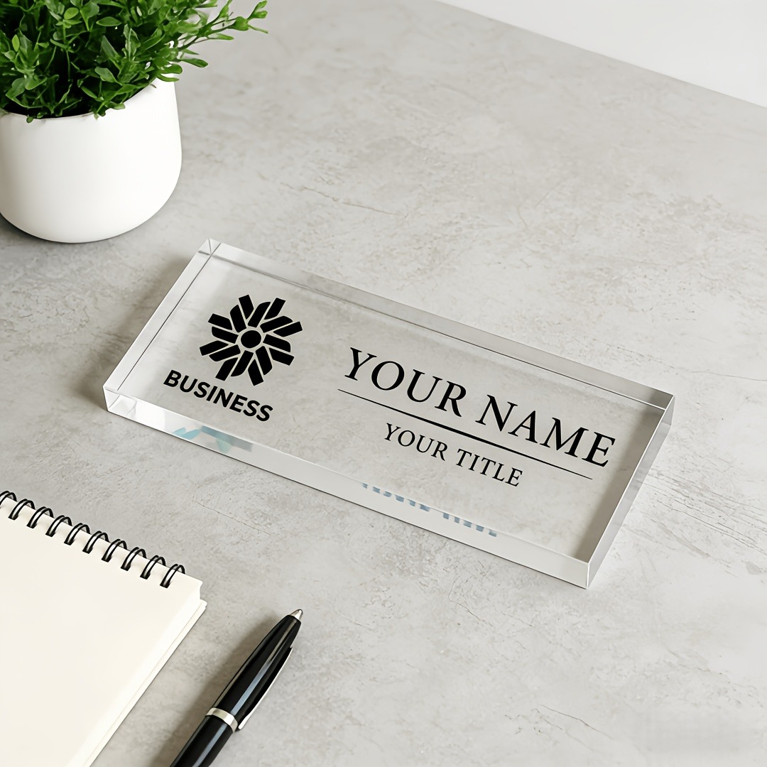 2D Flat Personalized Acrylic D - Desk Name Plate 评论和价格
