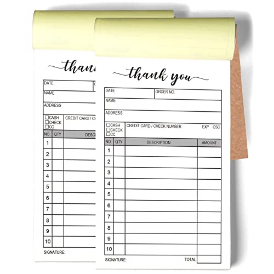 Thank You Receipt Book, 2 Pack - Carbon Copy Book 评论和价格