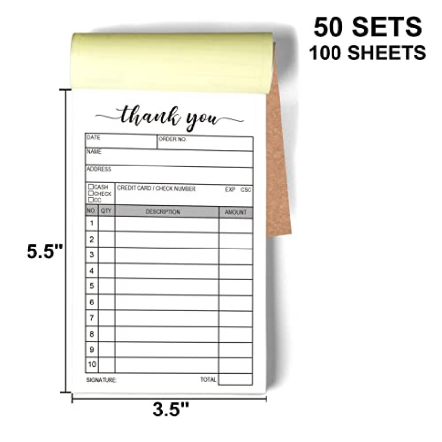 Thank You Receipt Book, 2 Pack - Carbon Copy Book 评论和价格