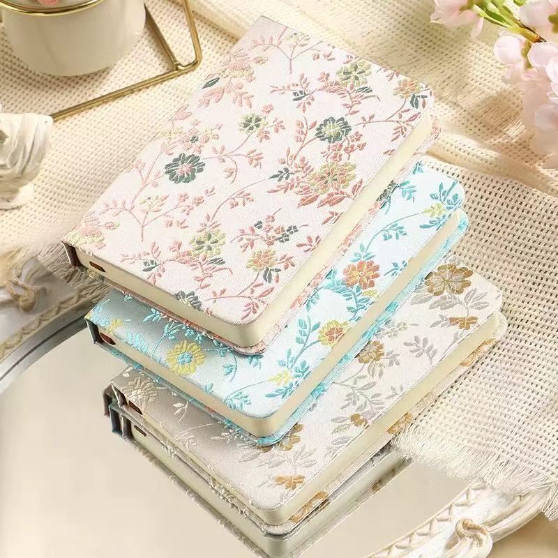 A6 Chinese Floral Brocade Note - Notebook Dotted A5 评论和价格