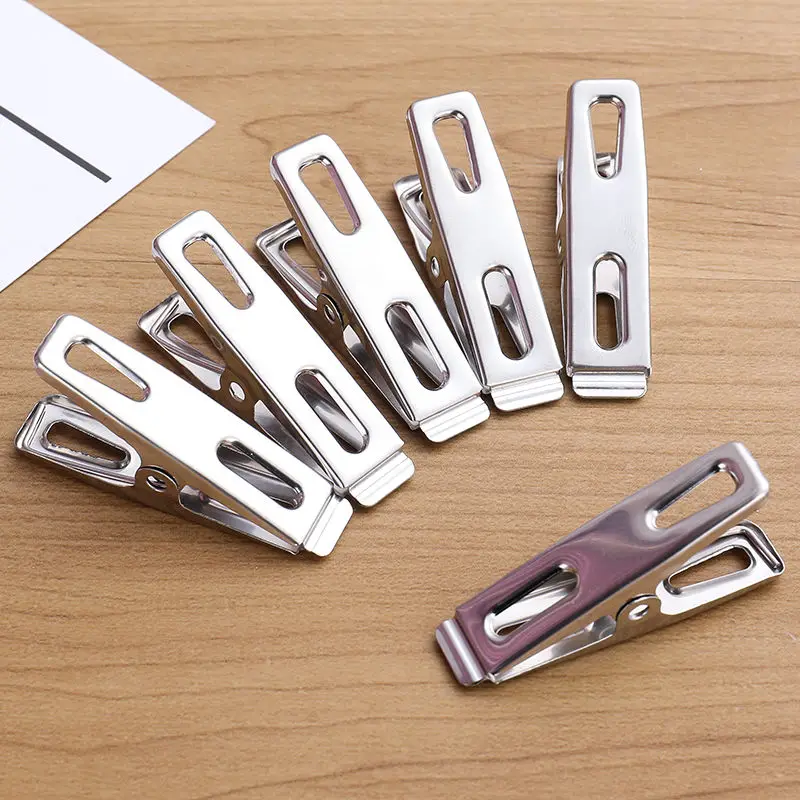 20pcs Stainless Steel Flat Mou - Binder Clip Assorted 评论和价格