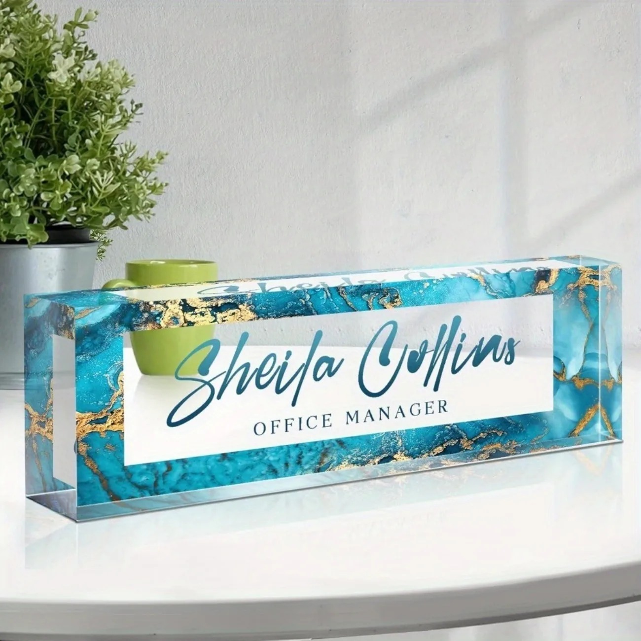 [2D Flat] Funny Custom Acrylic - Desk Name Plate 评论和价格