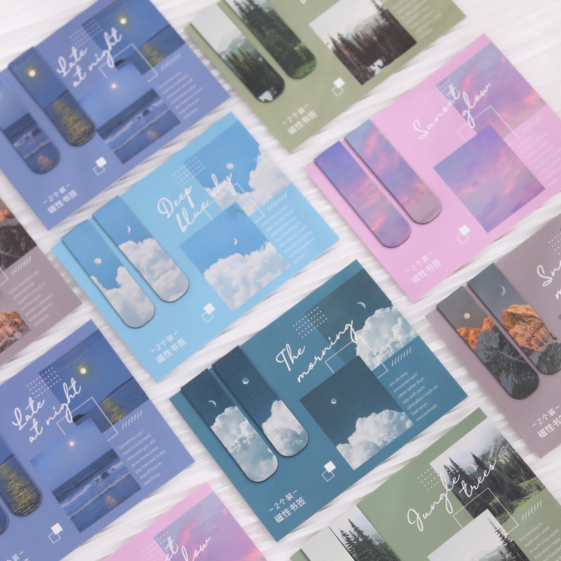 2Pcs/Set Fantasy Clouds Bookma - Paperclip Magnetic Set 评论和价格